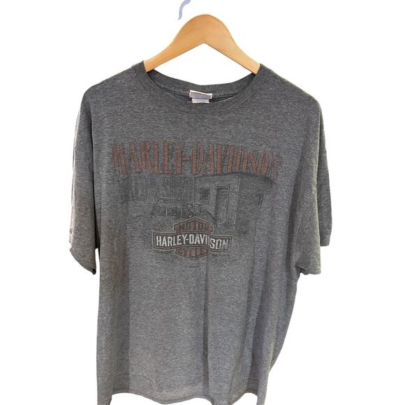 Harley-Davidson Other - Vintage HARLEY DAVIDSON Beefy T Badlands Wall Grey Gray T Shirt Men's Size XL